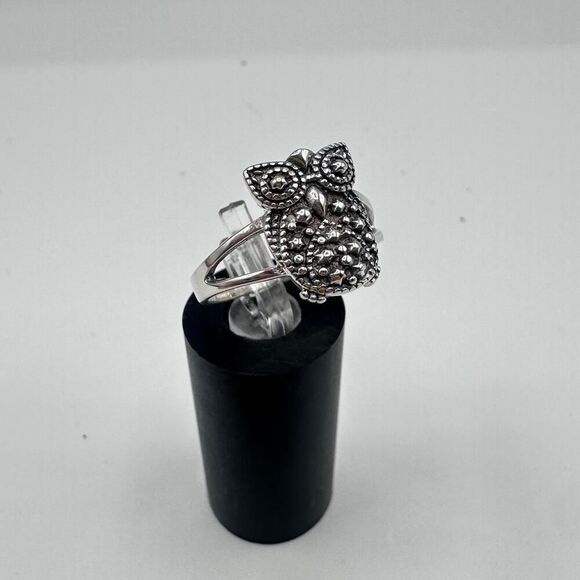 Owl Sterling Silver Ring - Picture 3 of 7